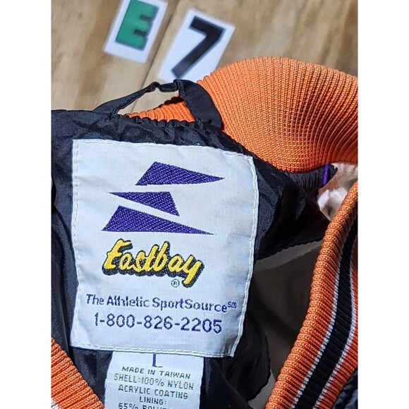 Eastbay Pullover Jacket Windbreaker Men Size XL Black Long Sleeve Zip Side @E7 - Picture 10 of 10
